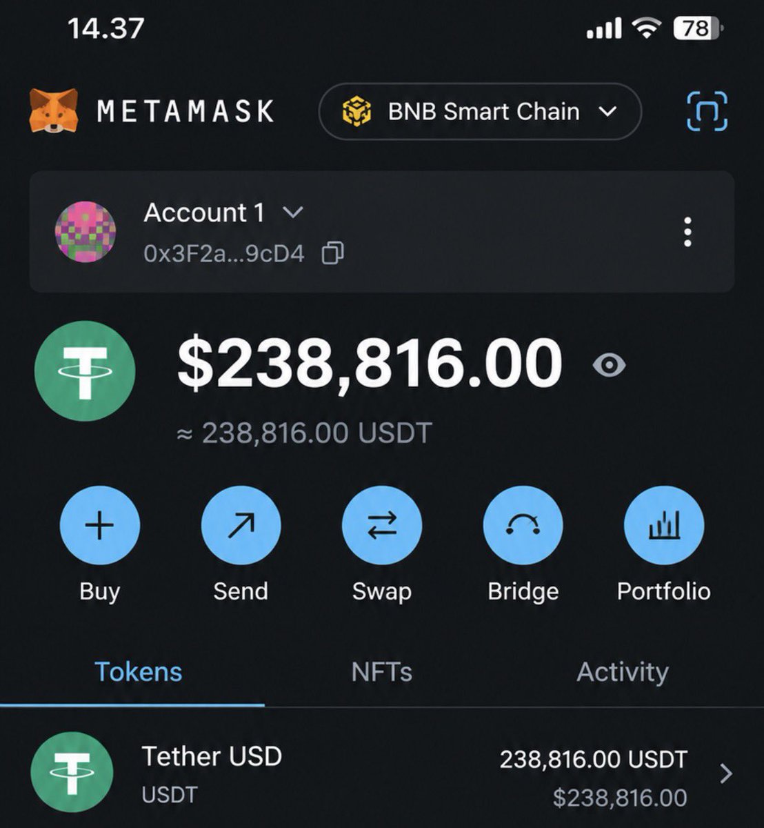 PandaAixbnb's tweet photo. Just a tiny fraction of the balance… 💰👀
Now it’s time to share some of it with the community! 🎁

🎉 $1,500 USDT GIVEAWAY 🎉
🏆 Multiple winners
💎 Real rewards, real community

Want to be one of the lucky winners?
• Follow @PandaAixbnb 
• Like & RT post 📌 
• Drop your $BNB wallet address below 👇

🚀 Don’t miss it!
PANDA AI 🐼🔥