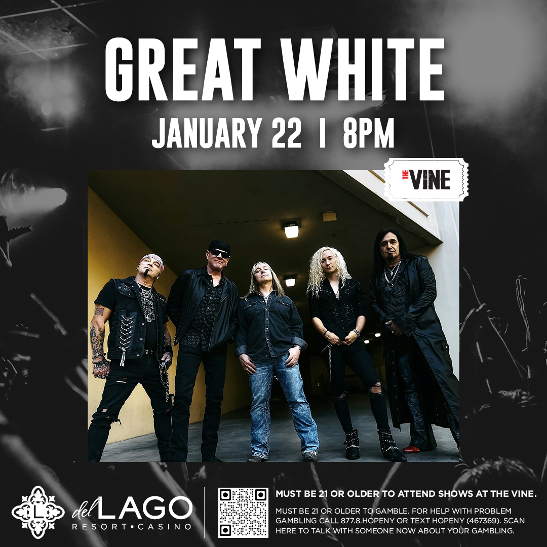 GreatWhiteRocks's tweet photo. NEW GIG🚨
Friday, January 22, 2027 | 8PM
@delLagoResort | Waterloo, NY
🎟️🎟️: https://t.co/NnxlKdmVkK
On sale Friday, October 2 | 10AM
Use pre-sale code ROCKME27 starting September 20, 10am- October 1, 10PM. https://t.co/KqyZoZhyeQ