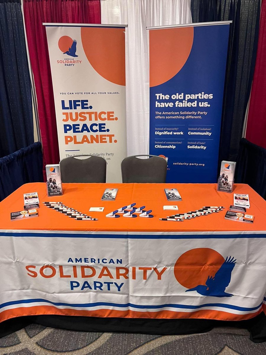 AmSolidarity's tweet photo. ASP National Committee chair Jack Ternan and Deputy Director Alex Koroknay Palicz, repping the party at the Independent National Convention in DC last week. https://t.co/oxLNotWq6y