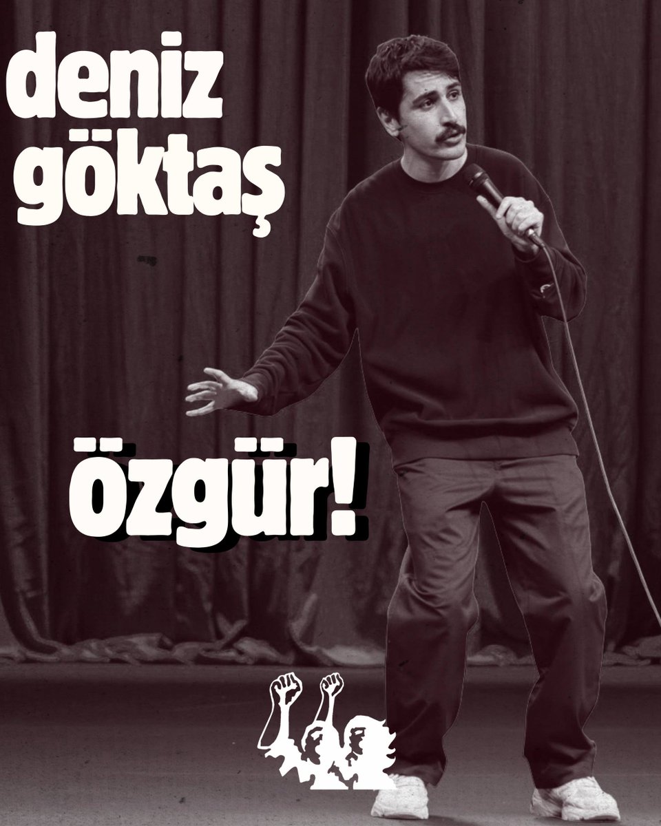 _emekgencligi_'s tweet photo. Deniz Göktaş Özgür!

88 gündür tutuklu olan ve bugün Çağlayan Adliyesi'nde ilk duruşmasına çıkan Deniz Göktaş tahliye oldu! 

Sanatta sansüre ve baskıya karşı mücadeleyi büyütelim! https://t.co/djTrcZbpCb