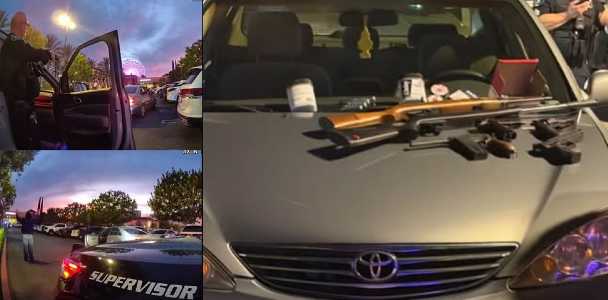 NewSantaAnaBlog's tweet photo. Three 18‑year‑olds detained at Irvine Spectrum after replica firearm scare

https://t.co/cxNI1x77GX

The Irvine Police detained three 18‑year‑olds at the Spectrum after an alert citizen reported seeing firearms inside their vehicle. Officers located the car within minutes, safely detained the occupants, and discovered several pellet and BB guns designed to closely resemble real firearms.
