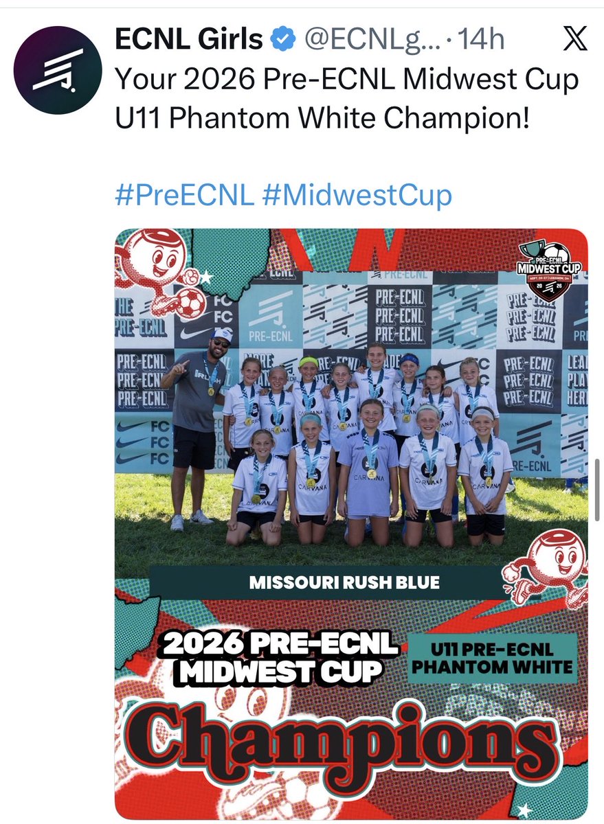 MoRushECNL's tweet photo. What an experience for our U11 boys and girls #PreECNL teams. https://t.co/BDo5JC2Ivx