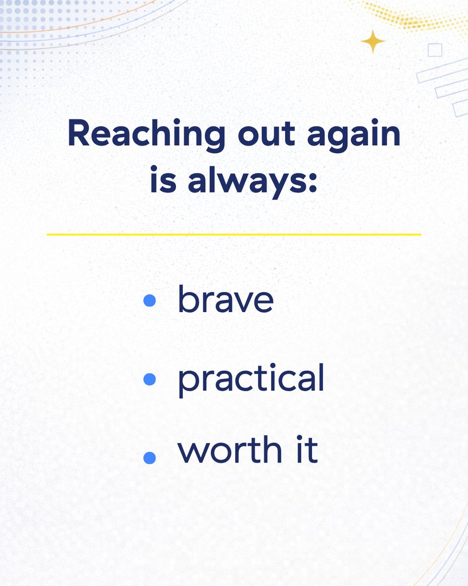 iMentor's tweet photo. 🟡 A second message can be a win for both mentor and mentee, especially when the first one felt hard to send.

#MiniWins #iMentor #MenteeSupport #MentorshipMatters https://t.co/rtFoO2ofKv