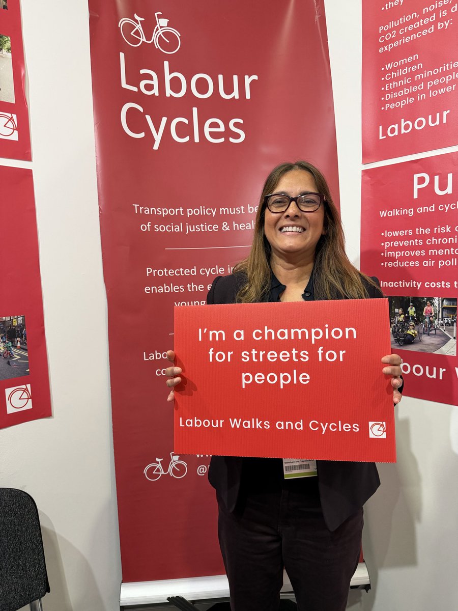 LabourCycles's tweet photo. A small selection of the hundreds of people who’ve come by our stall at conference today and signed up for more action on walking and cycling. https://t.co/wv5WRbnkQI