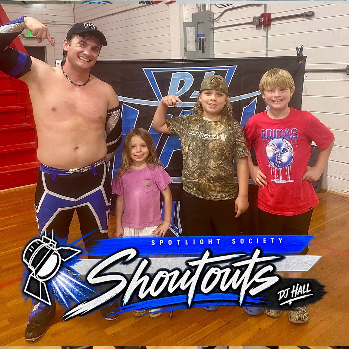 OfficialDJHall's tweet photo. 🌟 Spotlight Society Shoutout! 🌟
Want to be featured? 👀
Meet me at one of my upcoming events, grab a picture with me 📸, and tag me in it.
You might be next in the spotlight. 👀
#DJHall #ProWrestling #IndieWrestling #IndependentWrestling #WrestlingFans https://t.co/cQU4Ykag6L