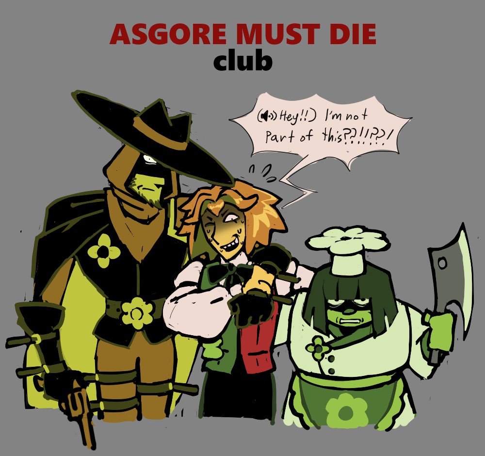 Carpetcat1's tweet photo. TR!Yellow and TR!Green had to die because they would’ve ripped that man to shreds.
#deltarune #thornrune https://t.co/CNFoepEryI
