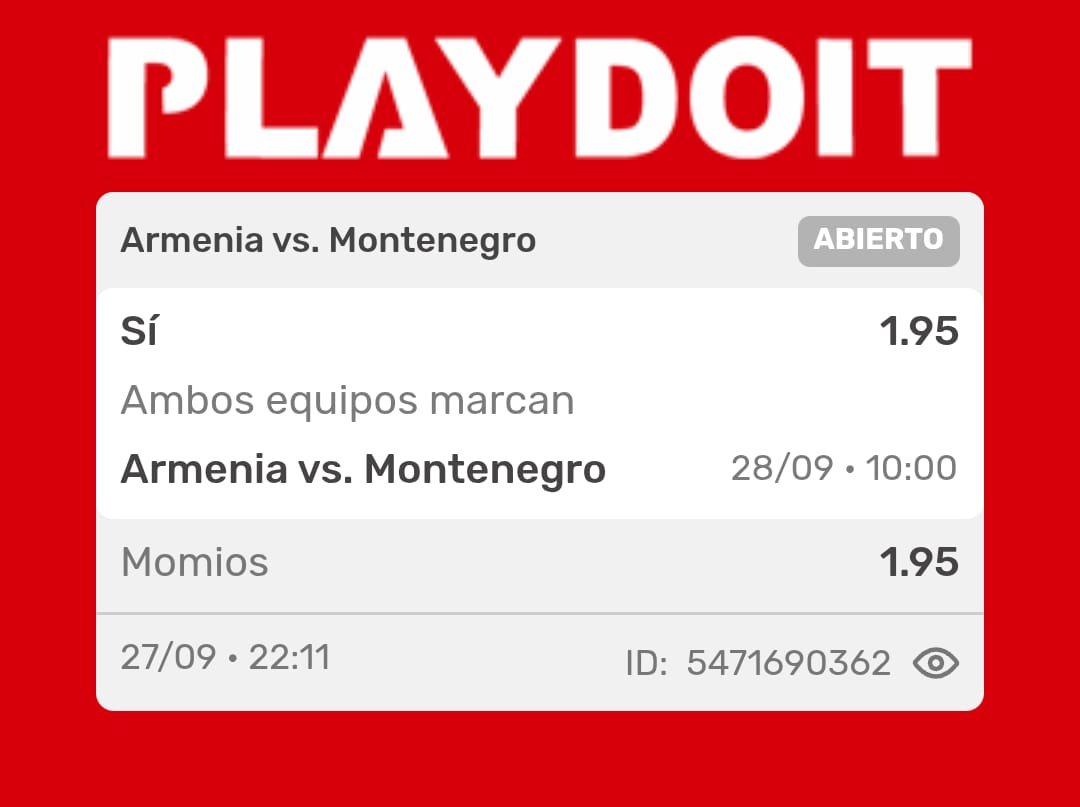 ArmaTipster's tweet photo. VAMOS CON MÁS PICKS PARA HOY 🔥

Armenia vs Montenegro: ambos marcan
1.95x | 5% de banca

Suecia ML vs Polonia
2.12x | 3% de banca

Parlay de goles:
Irlanda del Norte vs Hungría +1.5
Turquía vs Italia +1.5
1.85x | 5% por todo el ticket

Y la bomba: Suecia + Armenia + Georgia + Hungría, todos ML 💣
46.60x | 1% por todo el ticket

14% de banca entre estos cuatro. Deja tu ❤️ si te subes, vamos por más verdes!

#Suecia #Polonia #Armenia #Montenegro #IrlandaDelNorte #Hungría #Turquía #Italia #Georgia #Ucrania #NationsLeague #ArmaPicks