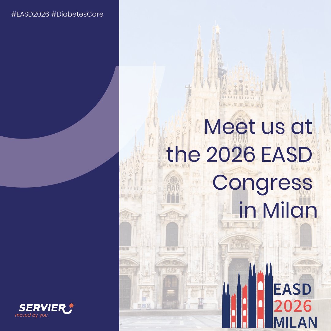 Servier's tweet photo. 🌟 We’re attending the #EASD2026 Congress in Milan! 🎉 Join us to explore our latest innovations in #diabetes care. Visit our booth – No. T.02 – to connect and collaborate! 
#T2D #innovation #DiabetesCare @EASDnews
🔗 Read more about our commitments in diabetes 👉 https://t.co/A3htFsy8t8