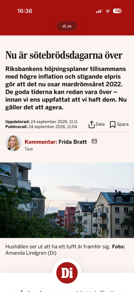 DavidPetteozh2's tweet photo. @SjolinDrake När man läser rubriken ovan så känner inte jag igen bilden av att vi haft sötebrödsdagar senaste åren. Utan just en broms som du beskriver. https://t.co/T5xIsXUl9v