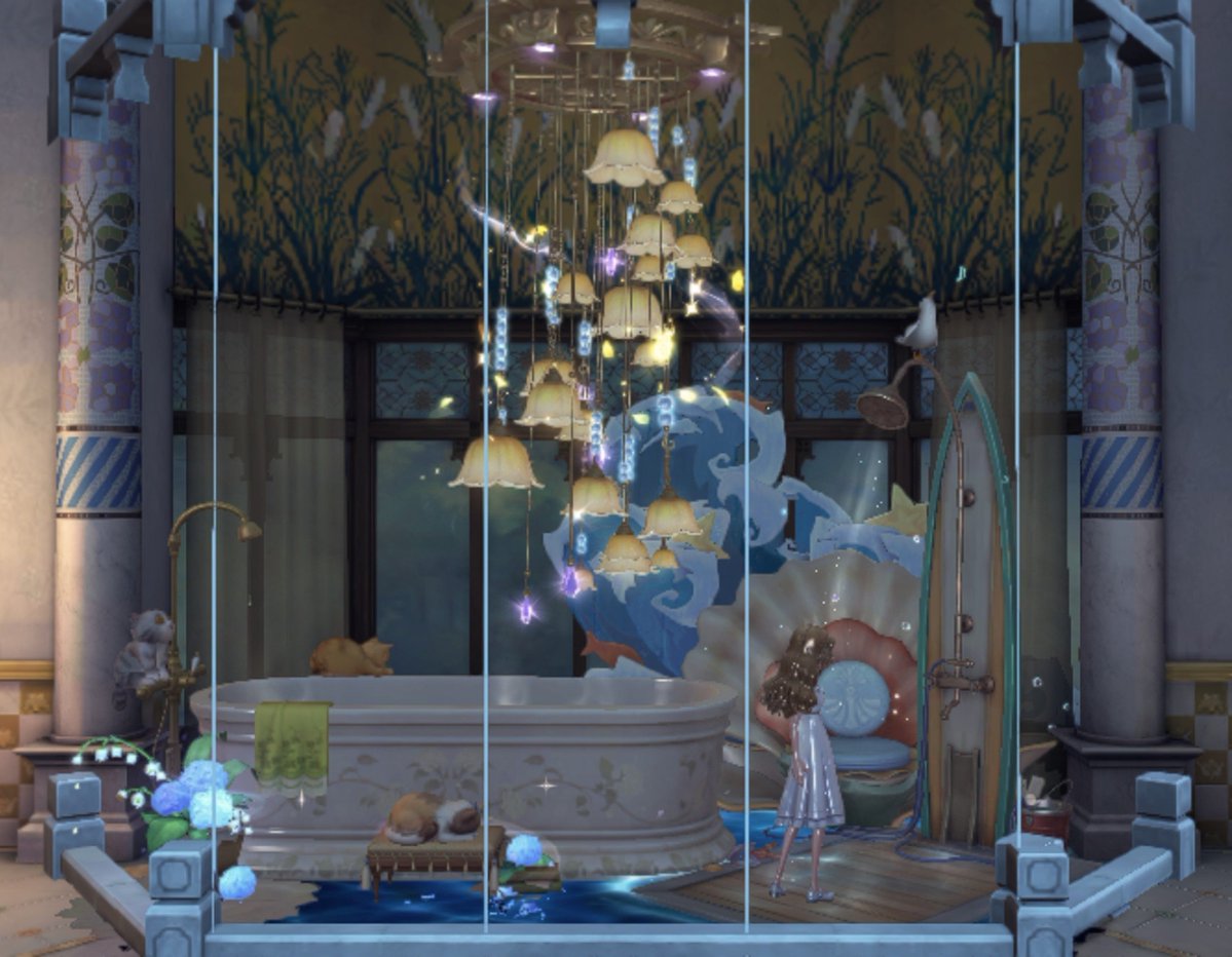 sorry_my_honey_'s tweet photo. 私と一緒に「ガラス張りセット」で遊ぼう！ 
家具コード:HjPgmCNgfFH6PMjwgj1j

ビバリウムとか屋内庭園とか透け透けバスルームとか、お好みで活用してみてくれよな！ https://t.co/oVD2VBmOfm