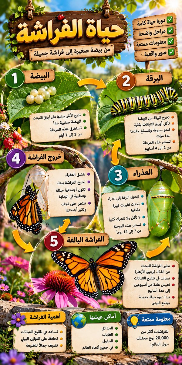 SULTAN__22__'s tweet photo. 🔥 ٥ أكواد تعليمية احترافية… تحوّل المعلومة إلى تجربة بصرية! 🎓📚

صممت لكم ٥ قوالب مختلفة، وكل كود له فكرة واستخدام خاص 👇

🔹 /LEARNINGPATH — 9:18
🧭 مسار تعلّم بصري مرتب من البداية إلى الاحتراف، يعرض الدرس خطوة بخطوة.
📌 مثال: التكامل — من المقدمة، إلى الدوال الأساسية، ثم التكامل بالتعويض والأجزاء والتطبيقات.

🔹 /CHOICEBOARD — 9:18
🎯 لوحة خيارات تعليمية تمنح الطالب عدة مسارات وموضوعات يختار منها ويتعلم بطريقة تفاعلية.
📌 مثال: الفيزياء للصف السابع — القياس، الحركة، القوى، الطاقة، المادة، الحرارة، الصوت والضوء وغيرها.

🔹 /COLLABORATE — 9:18
🌍 تصميم تعاوني يحوّل الموضوع إلى مجموعة مهام وأنشطة للبحث والاستكشاف والعمل الجماعي.
📌 مثال: خريطة العالم — القارات والمحيطات، قراءة الخرائط، خطوط الطول ودوائر العرض، ومهام بحث جماعية.

🔹 /BLENDED — 9:18
🧩 دمج بين الشرح البصري، الأمثلة، التدريب والمراجعة في لوحة تعليمية واحدة.
📌 مثال: جدول الضرب للصف الرابع — الجداول من 1 إلى 12 مع أمثلة سريعة ونصائح للحفظ والتدريب.

🔹 /FLIPPED — 9:18
🔄 تعلّم مقلوب يعرض المفهوم على شكل مراحل متسلسلة ليسهل على الطالب استكشافه قبل الدرس.
📌 مثال: حياة الفراشة — البيضة 🥚 ← اليرقة 🐛 ← العذراء 🟢 ← خروج الفراشة 🦋 ← الفراشة البالغة.

💡 الفكرة: لا تجعل الذكاء الاصطناعي يشرح الدرس فقط… اجعله يبني للطالب تجربة تعليمية كاملة بصرياً.

📐 جميع الأكواد: 9:18

#ذكاء_اصطناعي #تعليم #معلمين #طلاب #تصميم #انفوجرافيك #التقنية #AI #Education #GoogleGemini
