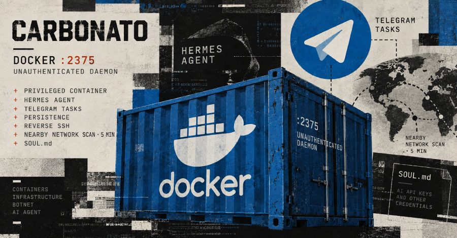 omvapt's tweet photo. #Carbonato #Botnet #Compromises #Docker Hosts to Deploy #Telegram-Controlled #Hermes #AI Agent 
https://t.co/yVGiKHghUi https://t.co/g8CoUeQMPg