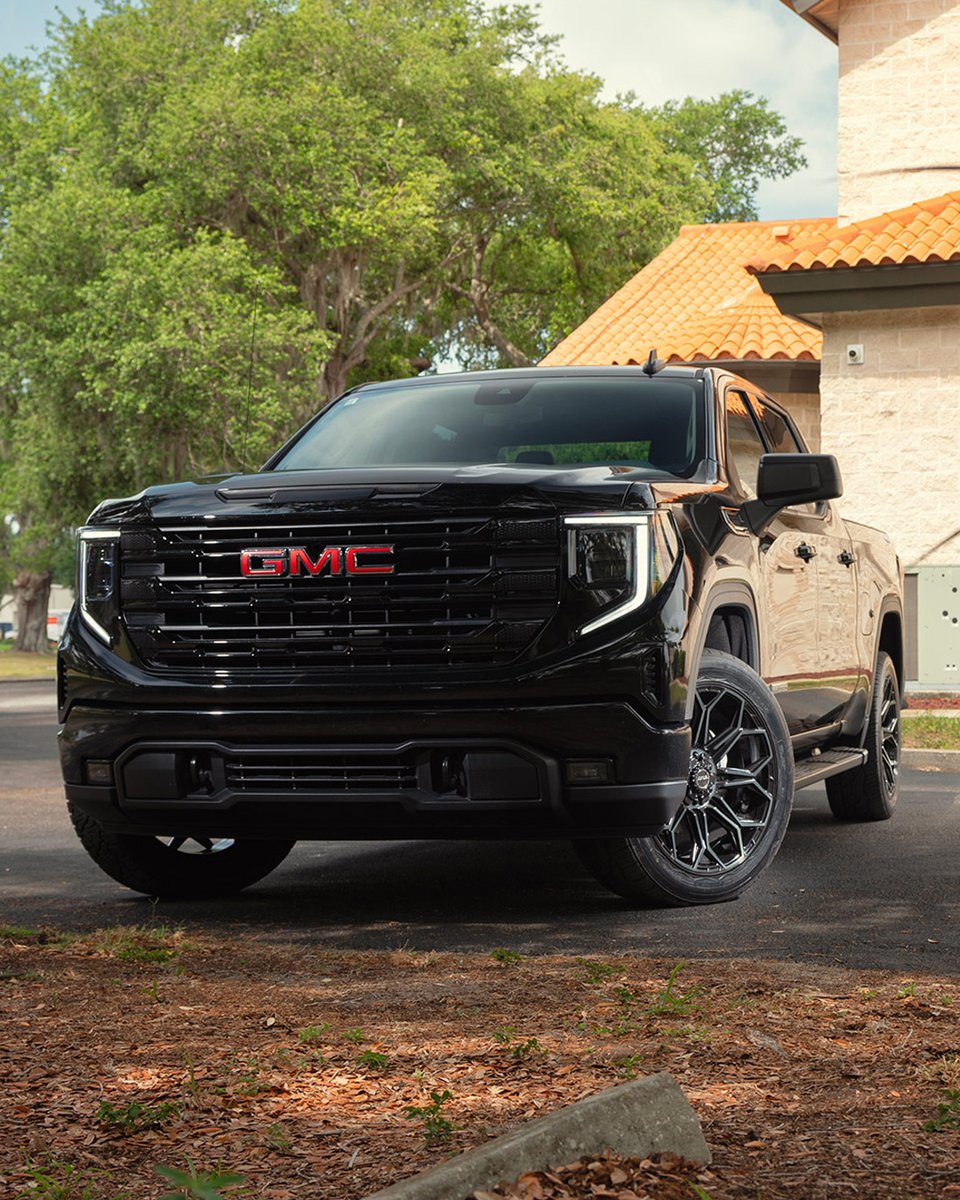 4PlayWheels's tweet photo. Back in stock! Brushed Black 22x10 4P83!

Featured here on this GMC Sierra Elevation wrapped in 285x45x22 @nittotire

#4PLAYWheels #GMCSierra #ChevySilverado #AT4 #ChevyTrucks https://t.co/gc1obJIDfj
