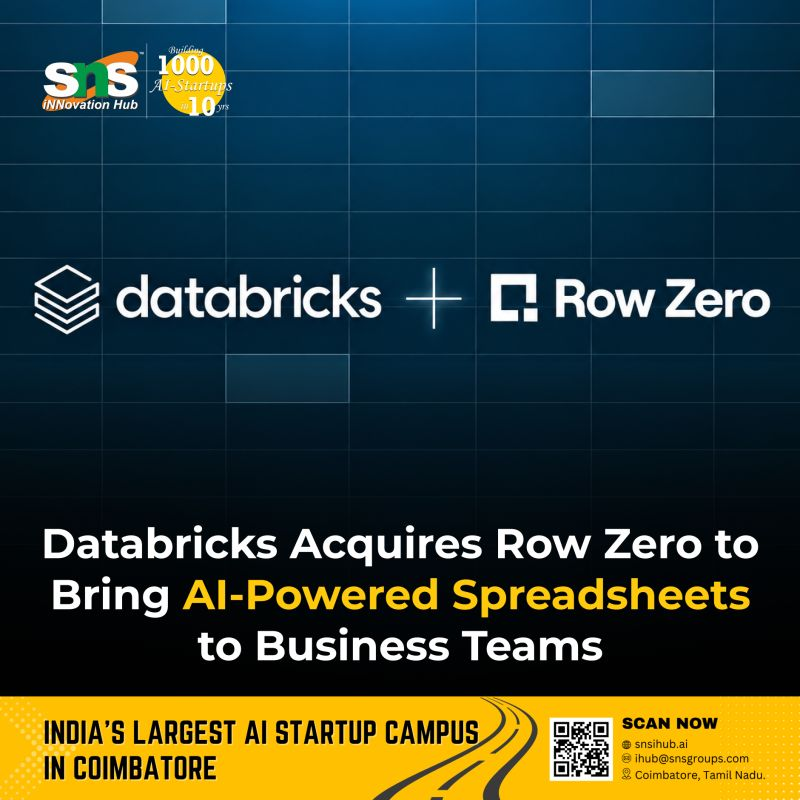 snsihub's tweet photo. @databricks is acquiring Row Zero, bringing AI-powered spreadsheet capabilities closer to business teams.

The shift: spreadsheets are evolving from static tools into intelligent data environments.

#AI #Databricks #RowZero #DataAnalytics #EnterpriseAI #Innovation #snsihub https://t.co/QSY5WVNhAr