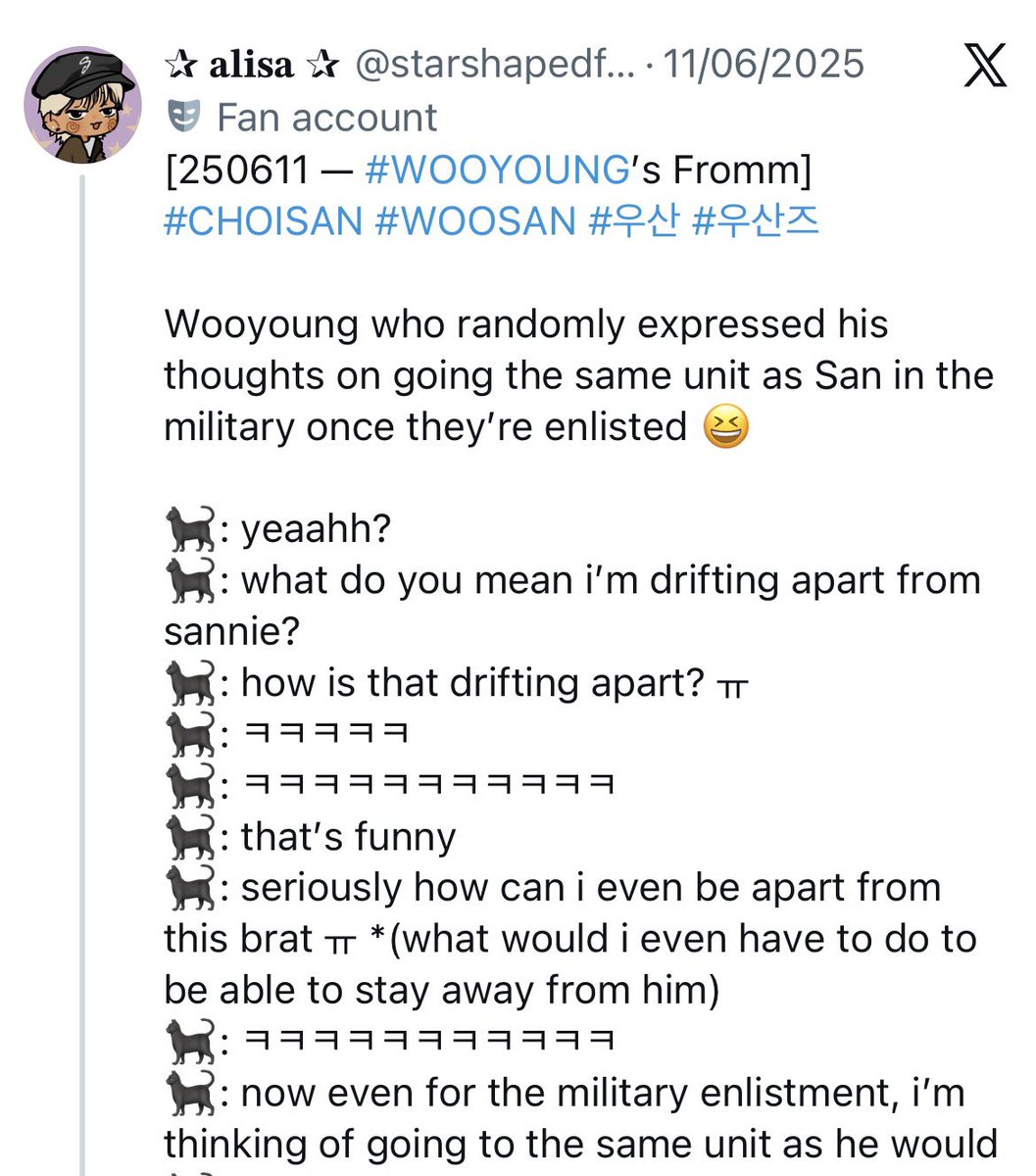 moonshapedfluff's tweet photo. It honestly gets to a point :( Just how many times he has to keep on mentioning about it…. Just how easy it is for some people to forget that they’re so so close with each other and how they’ve always expressed how much they mean to each other. Even if you can’t understand the nature of their relationship, the least you can do is simply respect them.

I’m proud of Wooyoung for speaking up 🫳🏻 I wish I could protect them from these people and such words 🥹