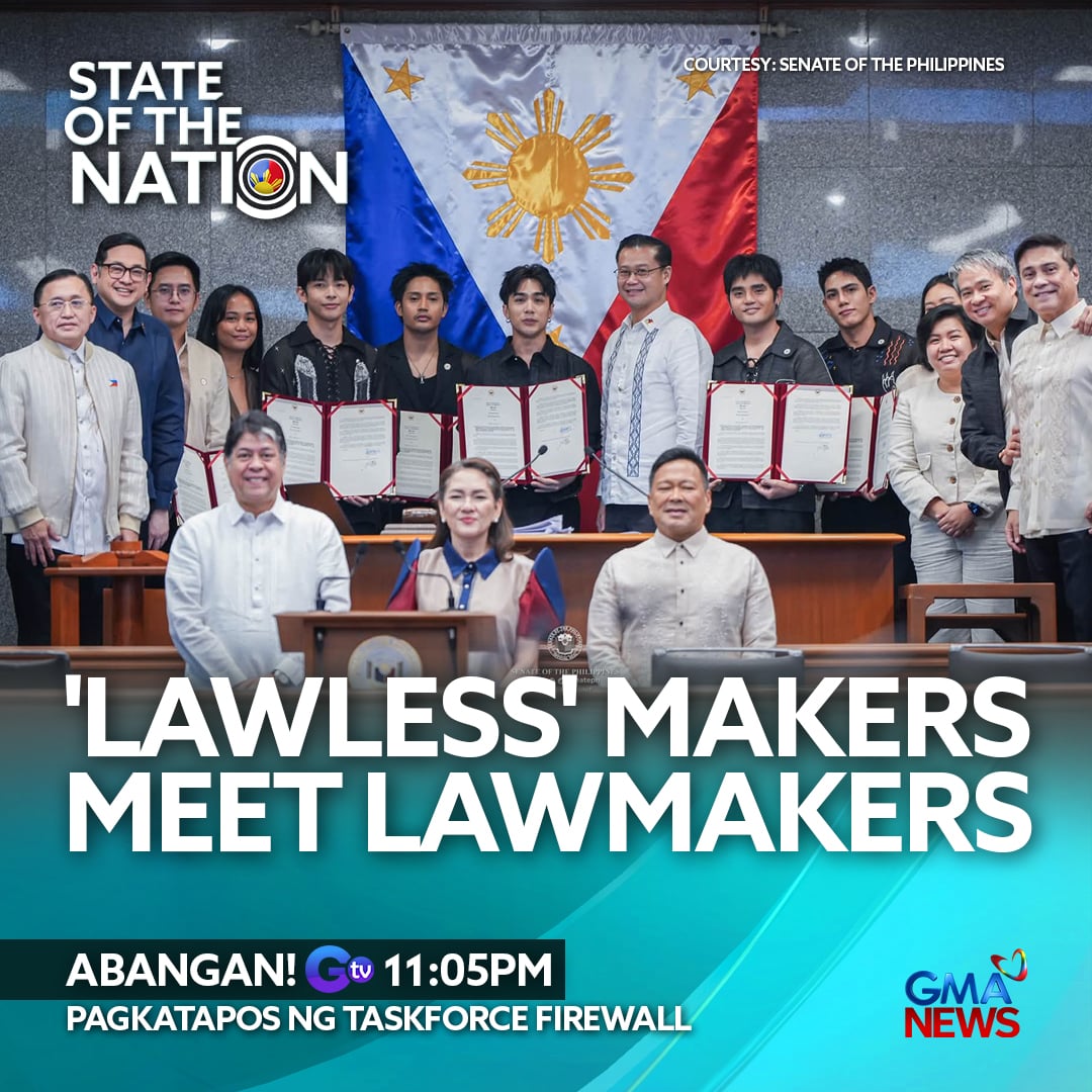 gmanews's tweet photo. SB19, kinilala ng Senado! Makikipag-collab sa isang Senador?

Ang balitang dapat n'yong malaman, abangan sa State of the Nation. 11:05 PM sa GTV, pagkatapos ng 'Taskforce Firewall'. https://t.co/rawGSsdKDw