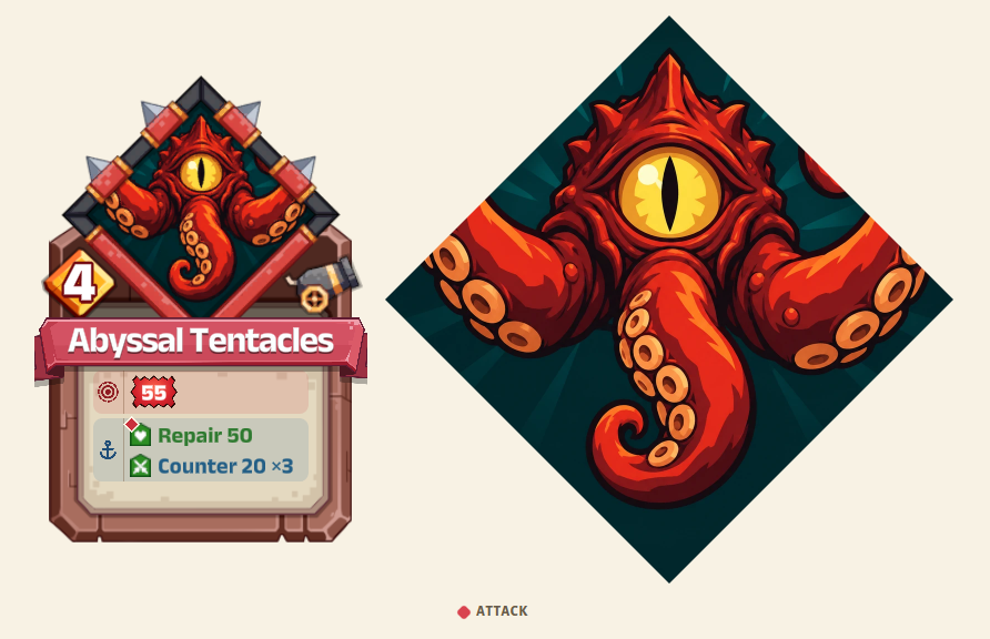 BootyPirates1's tweet photo. The cards are getting a serious upgrade 🏴‍☠️

We’re putting painstaking detail into every part of Booty Wars!

From new card dynamics to a cleaner, more universal design 

More symbols and visual cues, less text. Making it easier to understand no matter what language you speak!

We want anyone to be able to pick up a card and instantly understand what it does.

The next chapter of Booty Wars is almost ready to set sail ⚔️🏴‍☠️