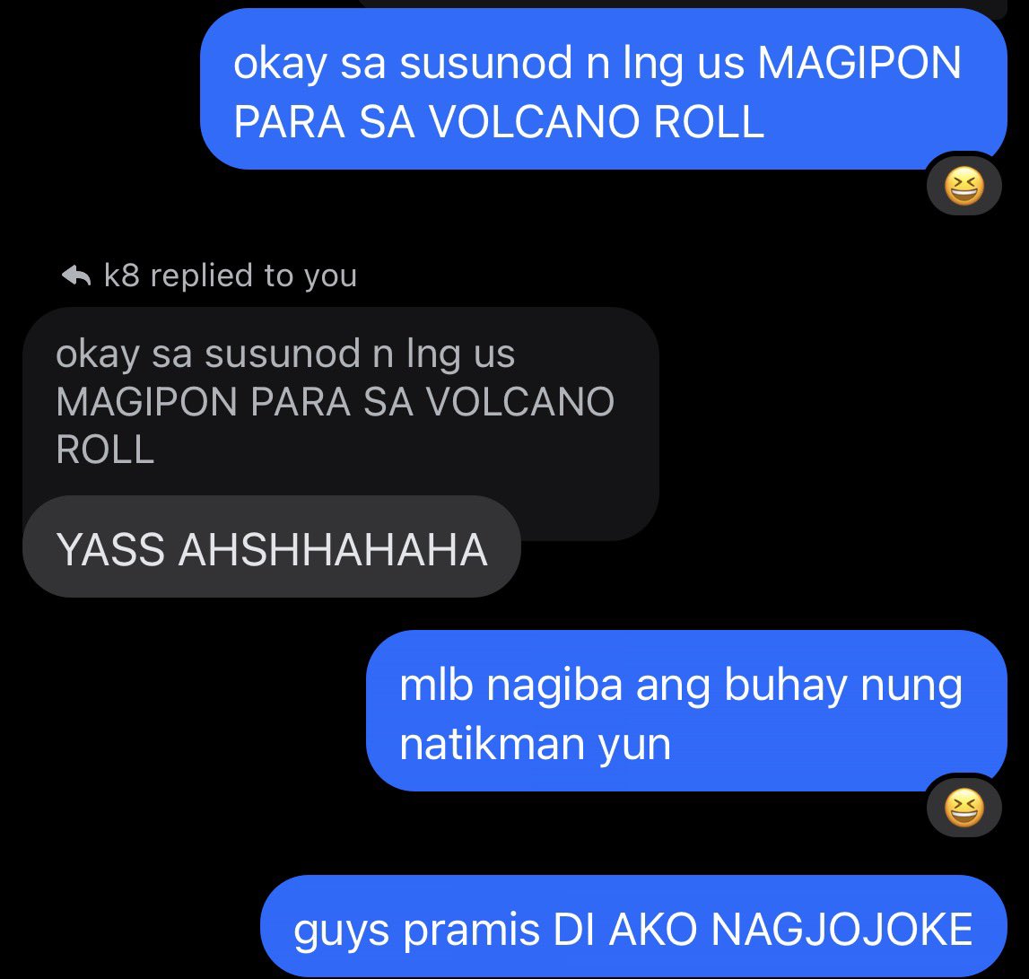 fishbilet's tweet photo. mlb nasarapan sa volcano roll XD https://t.co/7yK2lmWVQ7