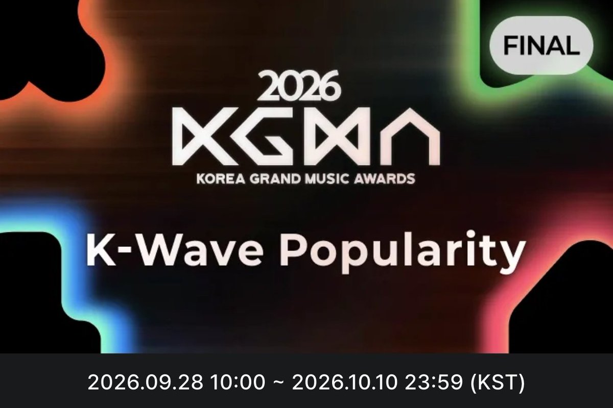 updatevoteh2h's tweet photo. (update¹) 🏆 2026 KGMA K-Wave Popularity | Final

📊🥇47,1% | 21.308 #Carmen 🌴
📊🥈40,1% | 18.157
📊🥉7,5% | 3.416

📍 Coogoong
🗓️ ~2026.10.10 23:59 (KST)

🔗 https://t.co/FPMAZyYYBi

Don't forget to vote every day💪 https://t.co/kHzLXOEMgB