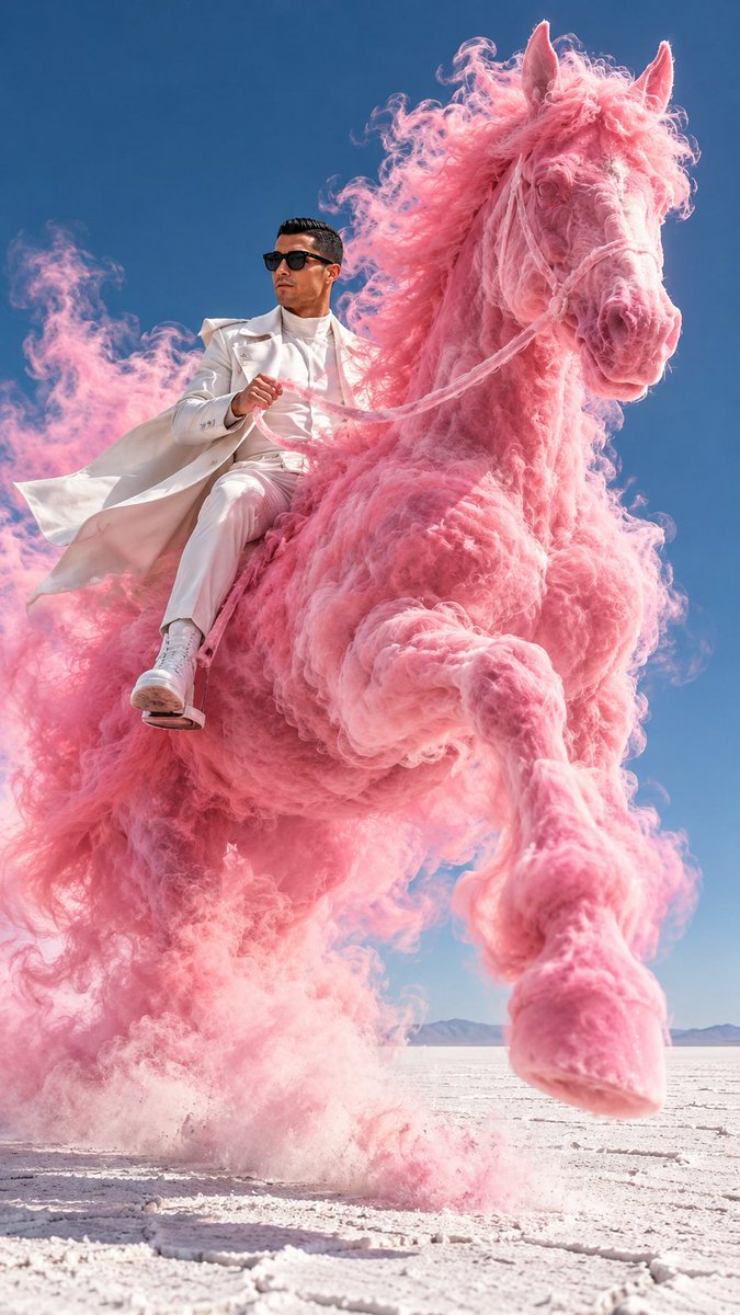 Pink Smoke Horse Fashion