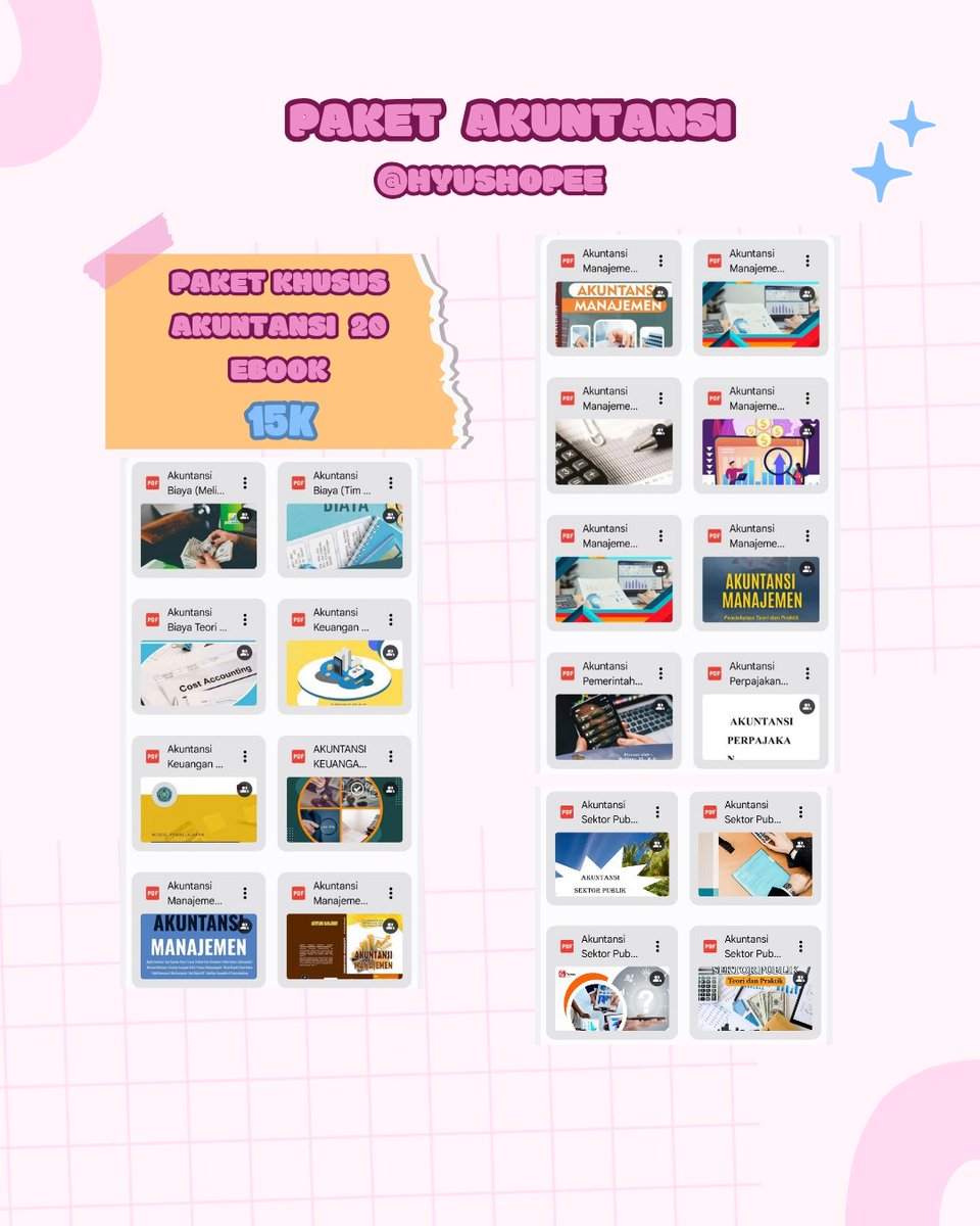 hyushopee's tweet photo. 📚˚₊‧ ANAK AKUNTANSI, MERAPAT ‧₊˚

lagi cari ebook buat bahan belajar, tugas, atau nambah referensi? 👀

ada berbagai ebook akuntansi &amp; keuangan yang bisa kamu pilih ✨

💸 tersedia paket &amp; satuan
📩 order via link di bio 
💌 satuan bisa langsung DM / WhatsApp https://t.co/iJ3gApmYcS