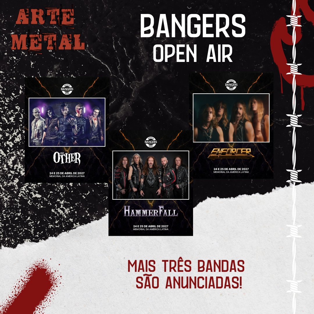 Blogartemetal's tweet photo. Tem novidade! Confira os detalhes no link (Instagram na  bio e stories):

https://t.co/DEE2MNU023

#bangersopenair #heavymetal #powermetal #horrorpunk #artemetal 

@bangersopenair @HammerFall https://t.co/vZO4OiCBKm