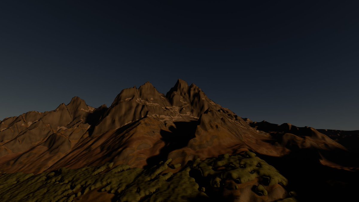 mdanderson's tweet photo. Got some good screens of the mountains coming together from far away. Working on trees at that distance. https://t.co/hYFU7mf3Pp
