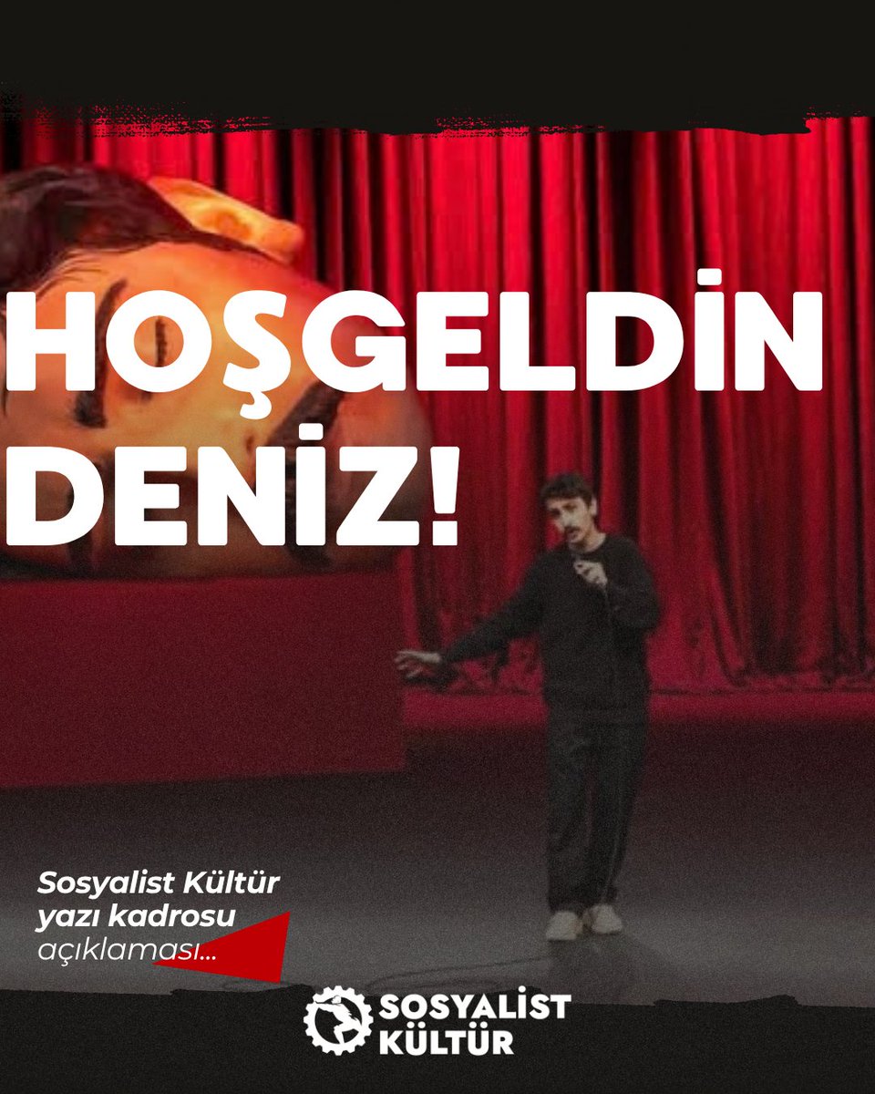 sosyalistkultr's tweet photo. Hoşgeldin Deniz!

Komedyen arkadaşımız Deniz Göktaş 88 günlük hak gaspının ardından bugün tahliye edildi.

Fon vurguncularının serbestçe dışarıda dolaştığı ülkemizde onlarca sıra arkadaşımız NATO protestolarına katıldığı için cezaevlerinde tutulmaya devam ediyor.

Tüm arkadaşlarımız tahliye edilene kadar mücadeleye devam edeceğiz.
