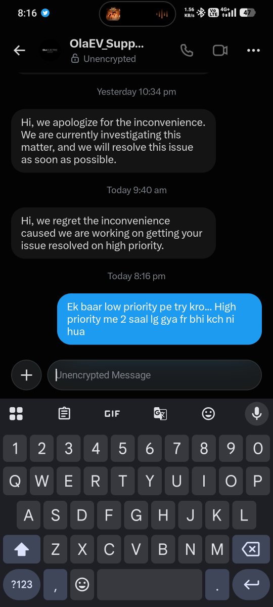 Sanjay0sanj's tweet photo. @OlaElectric @bhash 

Join Telegram: https://t.co/jZbLGze1M4 

Help each other....Ekta 💪🏻 ab yhi kaam ayga https://t.co/ozT83QtyEA