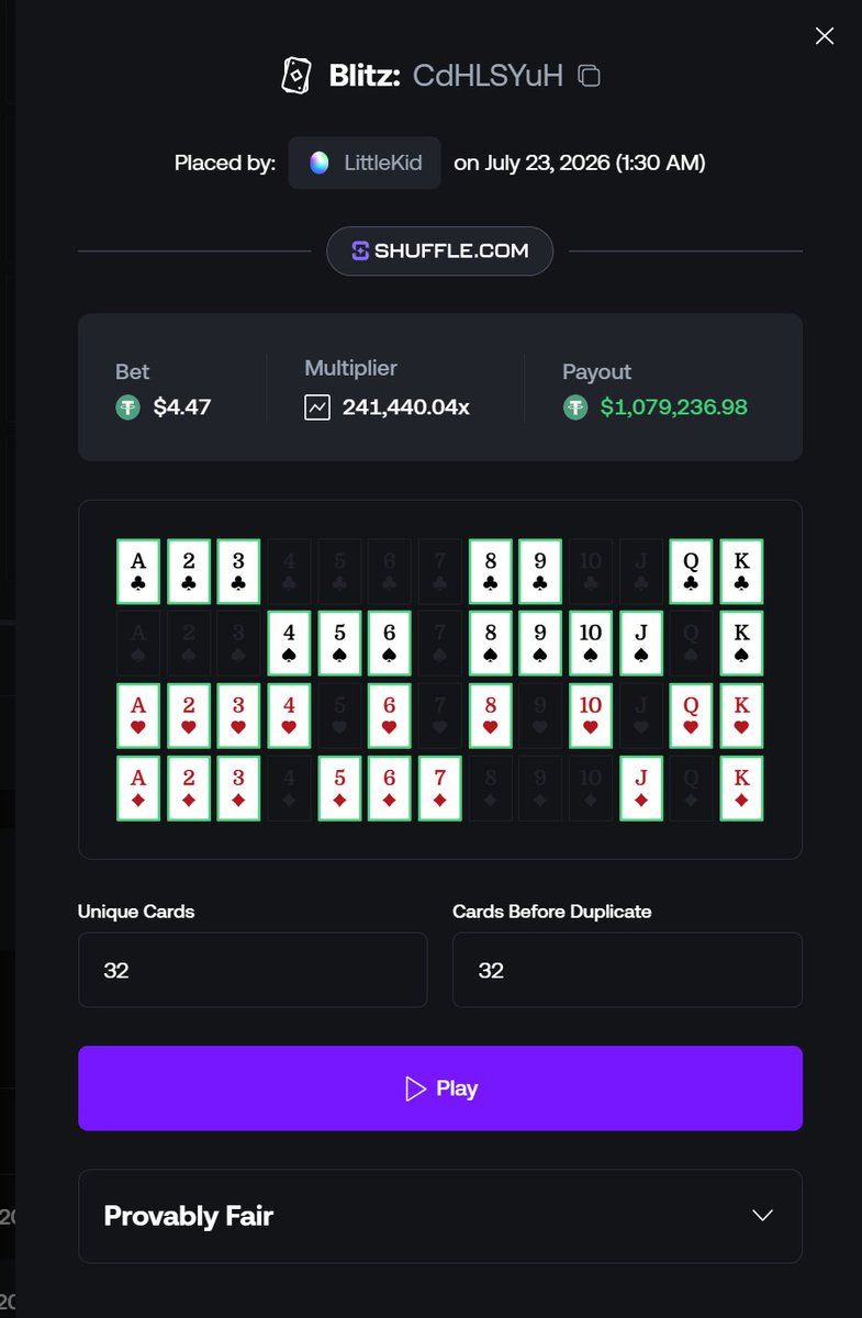 LittleKid's tweet photo. I smashed $1.08M on Blitz two months ago… and not very happy.

Why? Because I came up $20K short of snatching that #1 spot on Top Wins. 😒

So yeah… I’m still hungry. And this time I’m coming for the throne. 😈🔥 https://t.co/hCBekCIs78