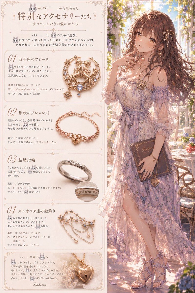 Bani2c's tweet photo. お祝いのプッシュギフト、ネックレスでした𓂃𓈒𓏸︎︎︎︎ ❤︎
何もリクエストしてないけど、ちゃんとまだもらったことないやつだ…！(画像２枚目は昔🗝️に載せてたばでにからの🎁リスト、リストにないけど紫陽花ピアスも🥰どれも大事な思い出付きです🫶) https://t.co/5dO1IJ2J0s