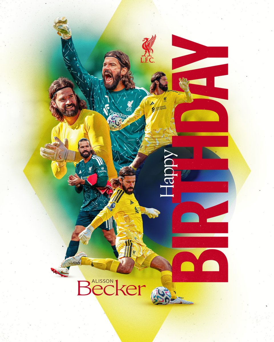 LFC's tweet photo. Feliz aniversário, Alisson Becker 🇧🇷🙌 https://t.co/eimYXyVCHm