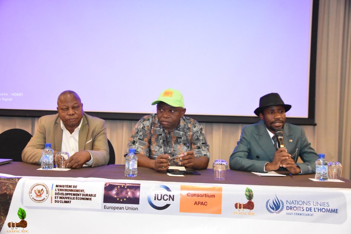 Anapac_DRC's tweet photo. Après trois jours d’échanges à Kinshasa, les parties prenantes réunies autour de l’#ANAPAC-#RDC ont réaffirmé leur engagement en faveur d’une gouvernance inclusive, équitable et durable des territoires gérés et conservés par les Peuples #Autochtones et les Communautés Locales. https://t.co/RlYE1kkg1d