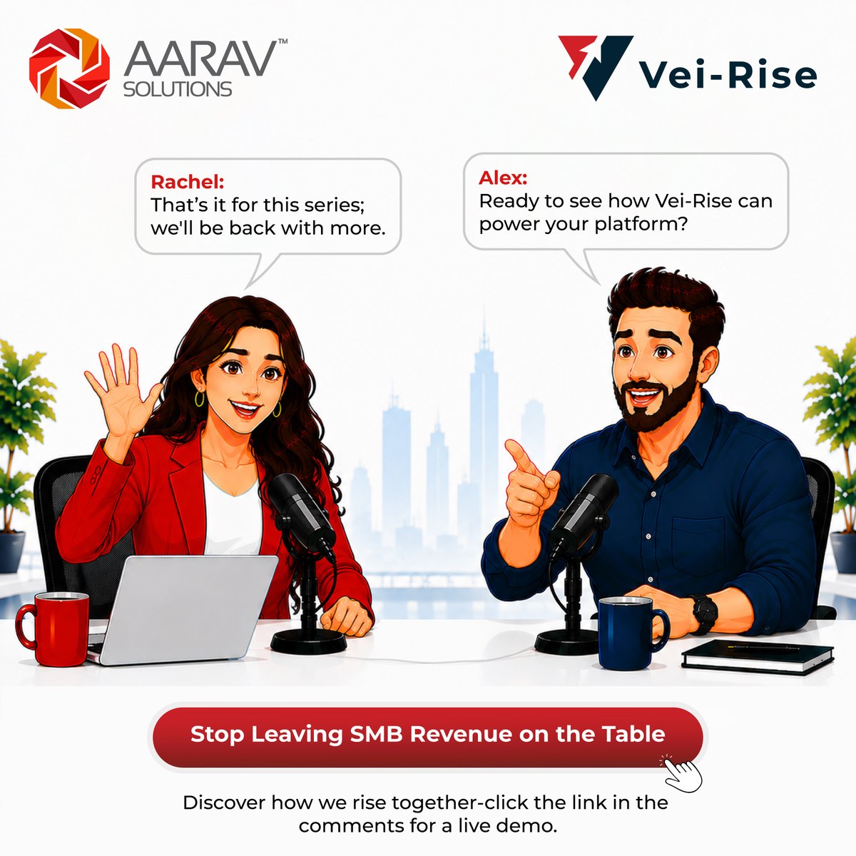 Aarav_Solutions's tweet photo. đ Vei-Rise platform details: https://t.co/KJeC1X2GhT
#Telecom #SMBGrowth #TechROI #DigitalTransformation #ConversationalAI #AICommerce #EnterpriseAI #SaaS https://t.co/GWmTmvAzCz
