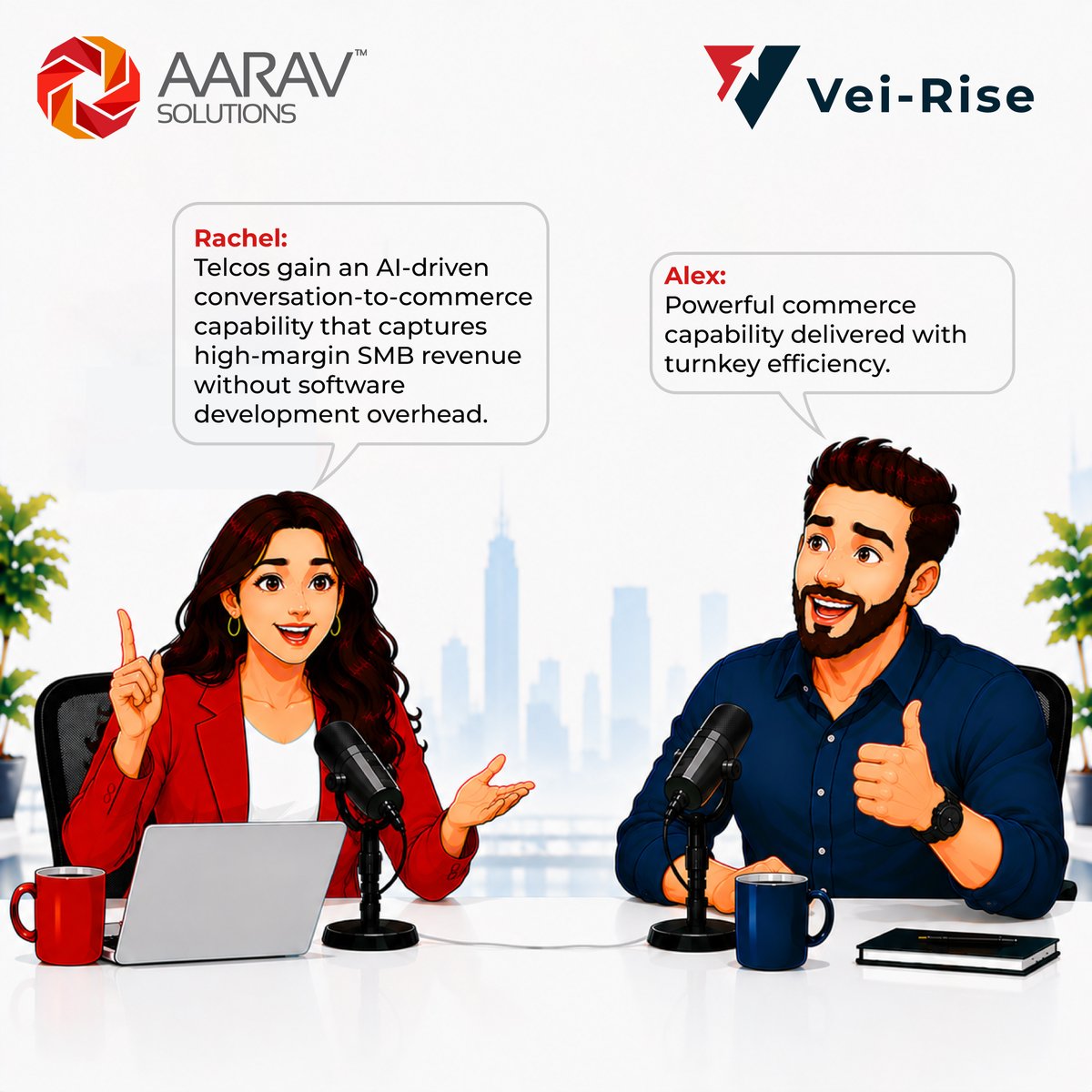 Aarav_Solutions's tweet photo. đ Vei-Rise platform details: https://t.co/KJeC1X2GhT
#Telecom #SMBGrowth #TechROI #DigitalTransformation #ConversationalAI #AICommerce #EnterpriseAI #SaaS https://t.co/GWmTmvAzCz