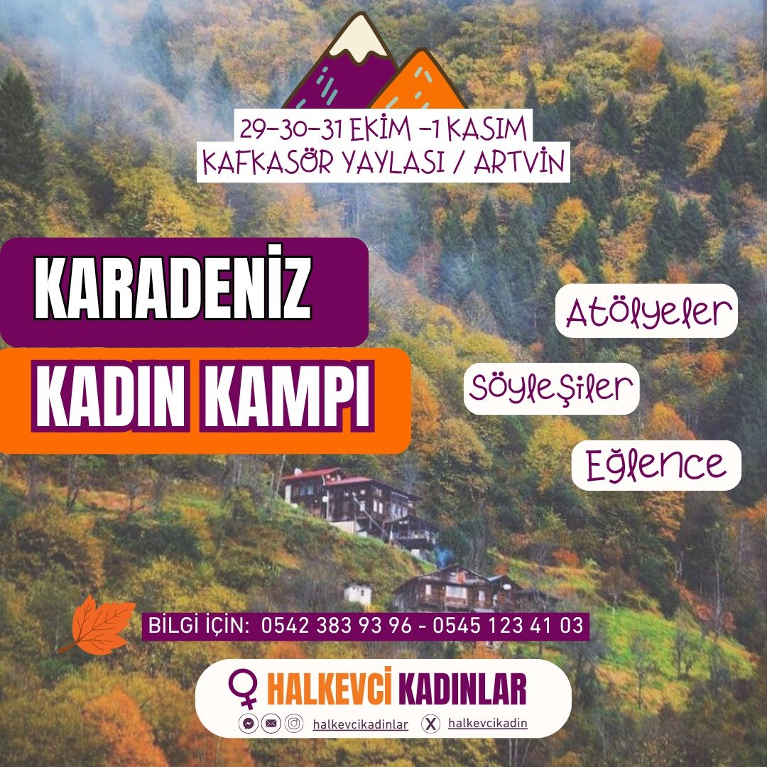 kadinhalkevci's tweet photo. 📢 Karadeniz Kampı'nda Buluşuyoruz! 

29 Ekim-1 Kasım tarihleri arasında Artvin Kafkasör Yaylası'nda bir araya geleceğiz. 

Mücadeleye dair söyleşiler, feminist forumlar ve yaratıcı çalışmalar ile birlikte öğrenecek; birlikte eğleneceğiz!

Kayıt formu 👇🏽

https://t.co/YScX7tVqKP https://t.co/vxDAq8JaJt