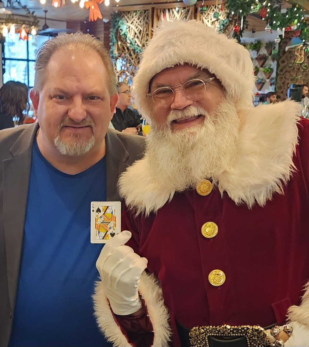 MagicmanCB's tweet photo. Both of us are getting ready for December.

He has the better outfit. He is also the one holding the Queen of Spades, which tells you how that went.

December is the busiest month of my year and the good dates go early.

614-800-8909 https://t.co/FWtQF7XaoV