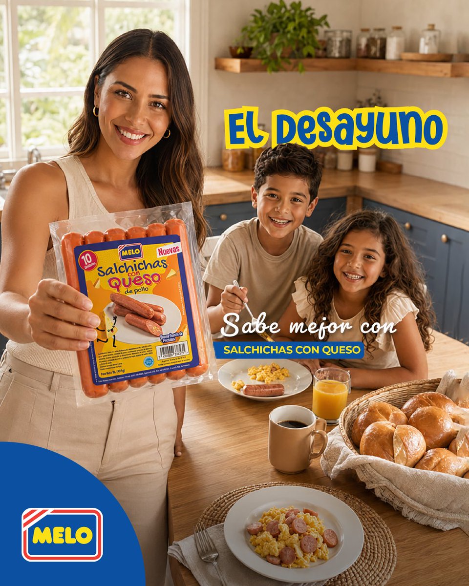 AlimentosMelo's tweet photo. 🌭🧀 Haz tus mañanas más deliciosas con Salchichas con Queso Melo. Disfrútalas con huevo, en hot dog o en tus recetas favoritas. 💛

🛒 Cómpralas en Tiendas Melo o en https://t.co/NyTB3XeZES

#AlimentosMelo #SalchichasMelo #SaborMelo https://t.co/Hy2vaBrLAx