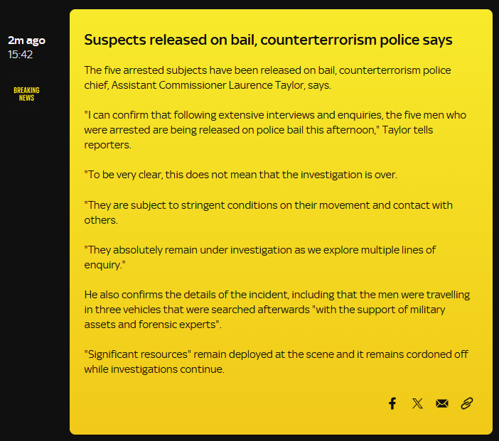 DefenceGeek's tweet photo. NEW: All 5 Fairford Incident suspects bailed

Per @TerrorismPolice