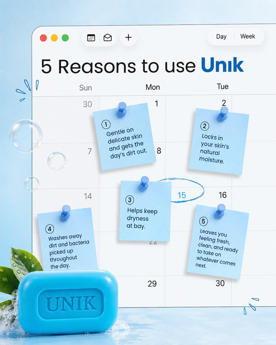 unik_soap's tweet photo. Here are 5 lovely reasons why you should trust and use Unik. We are here for your every need and will most definitely meet all your requirements. Believe in Unik because we believe in you!
#UnikSoap #BeUnik #Antibacterialsoap https://t.co/0LAu5tximn