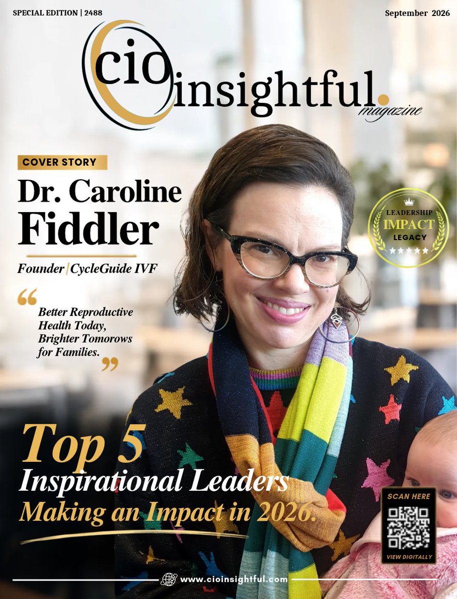 cioinsightful's tweet photo. Top 5 Inspirational Leaders Making an Impact in 2026
Proud to feature Dr. Caroline Fiddler, Founder of @CycleGuideIVF , in CIO Insightful Magazine.
#CIOInsightful #CycleGuideIVF #IVF #FertilityInnovation https://t.co/ue5VI2nMkM