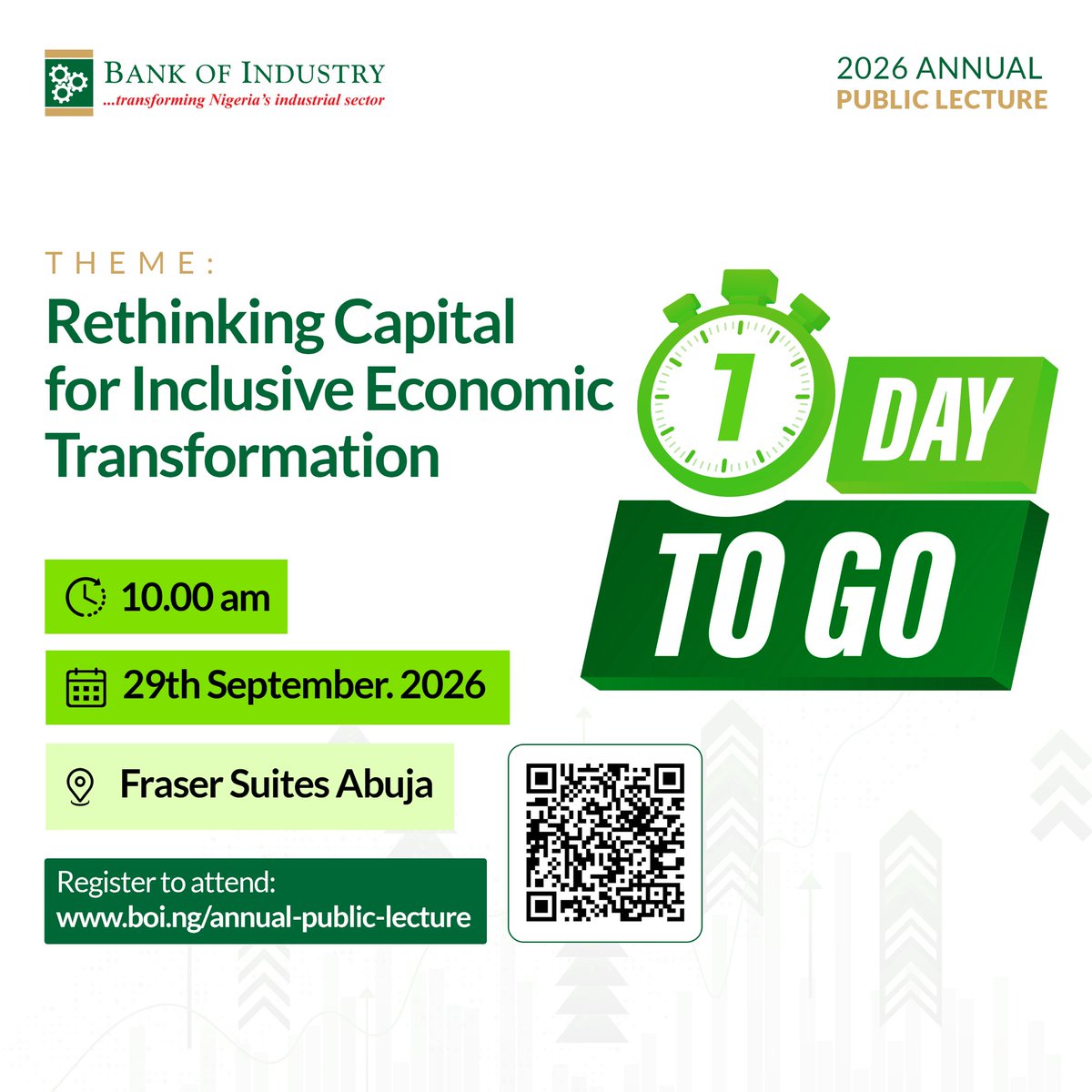 BOINigeria's tweet photo. 1 day to go! https://t.co/IOEGg1e3fi