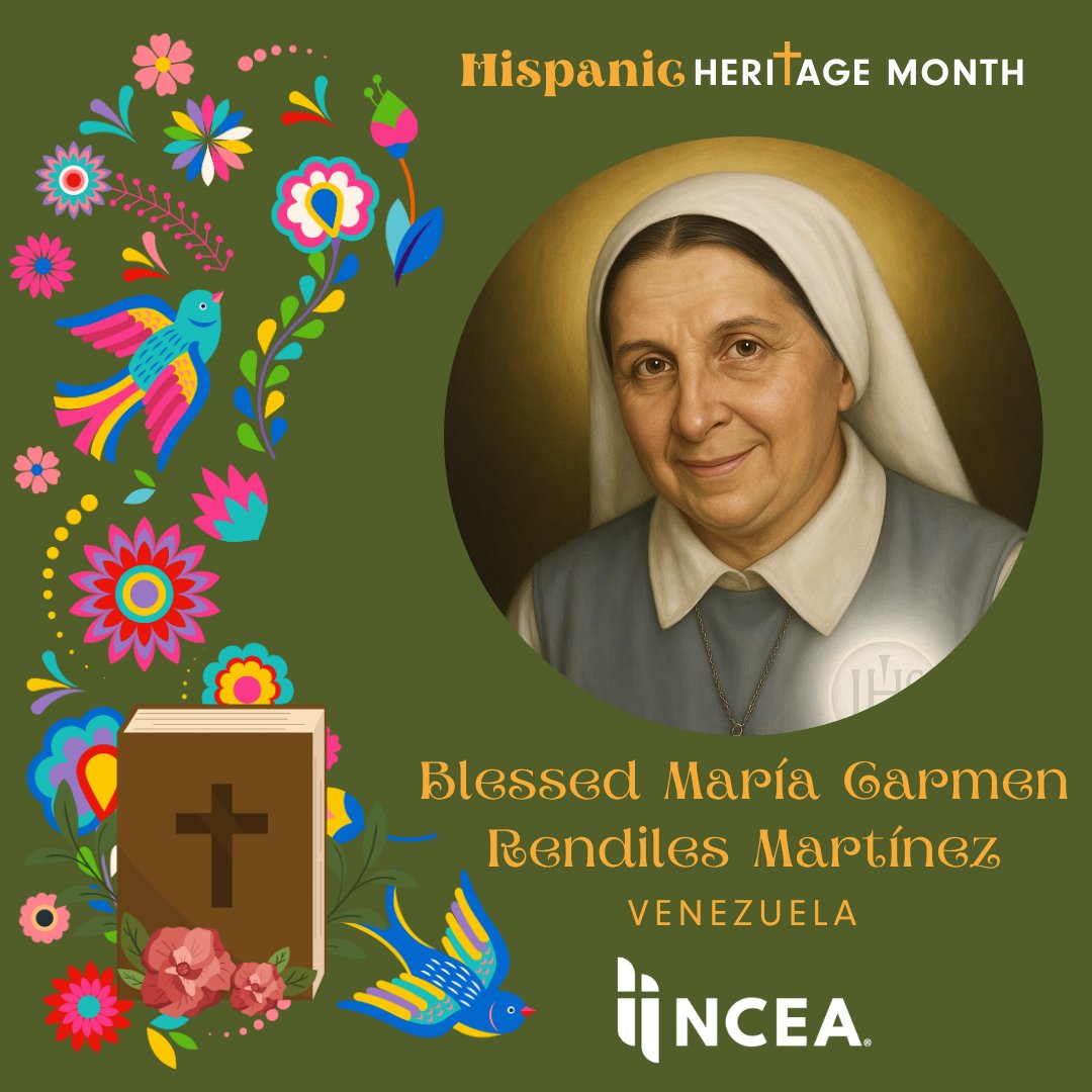 SJDCHS's tweet photo. This week, SJD joins NCEA in celebrating “Historias de Éxito.”
Born in Caracas in 1903, Blessed María Carmen Rendiles dedicated her life to education, pastoral ministry, and service. Beatified in 2018, she remains a beautiful example of everyday holiness and joyful faith. https://t.co/fS8S8k43Qs