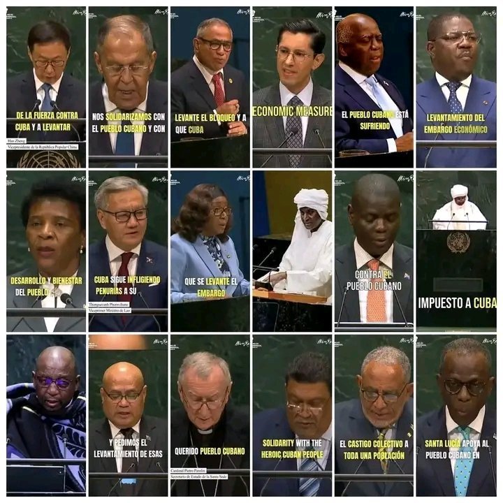 Jonathan_x_Cuba's tweet photo. 🇨🇺🌎#CubaNoEstáSola y así lo reafirmaron representantes de una decena de naciones esta semana en la ONU. La justa causa del pueblo cubano en defensa de su soberanía estuvo presente junto aquellos que saben que #CubaNoEsUnaAmenaza el bloqueo sí. https://t.co/MD2Oh7FBeY