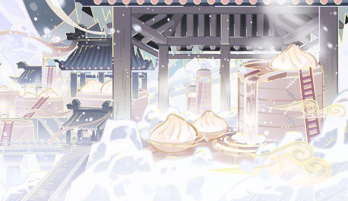 pianobonds7440's tweet photo. ok I know the first point here is that people want more food-like stuff in the cookie world, but another cookie run trait that i liked is their usage of giant objects

peek these locations in ovenbreak

dumpling basket bathub 😋 https://t.co/2nEsiM36va