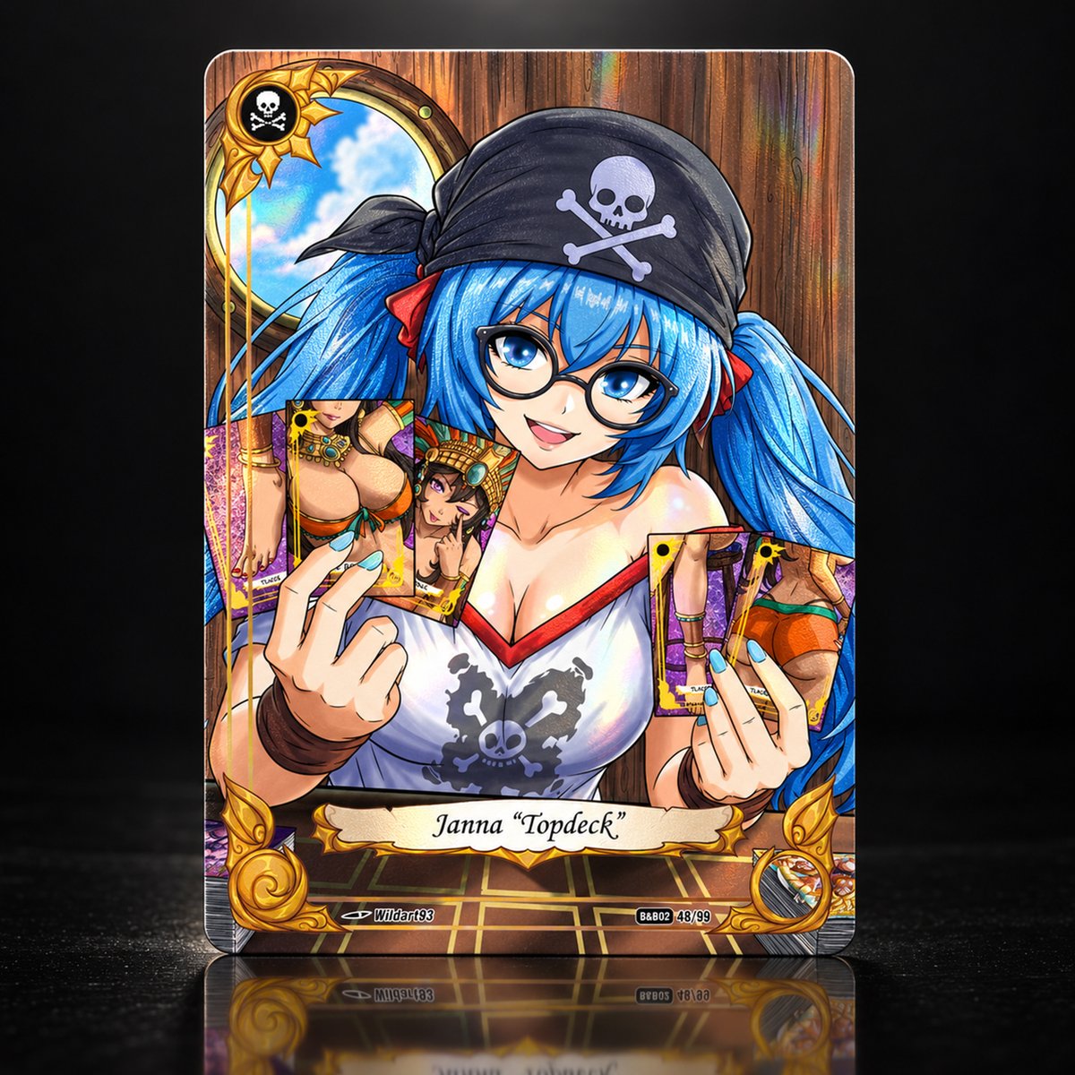 BootynBeauties's tweet photo. 🃏 Janna has assembled all 5 parts of Tlaco, the Forbidden One!
Our most meta Jungle Fever card yet? Janna Topdeck’s legendary luck strikes again… Did you get the reference? 👀
Illustrated by Wildart93.
🏴‍☠️ Join us on Kickstarter> https://t.co/t81eAKhhRe
#waifu #kickstartertcg https://t.co/cnVkuHOZUn