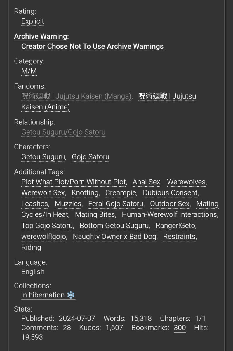 ubergojo's tweet photo. every dog has its day by sunkenutopia

#goge #satosugu
☆ 15k words, One Shot, Rated E
☆ Werewolves AU, PWP, Monsterfucking, Werewolf Gojo, Muzzles &amp; Leashes, Feral Gojo
☆ Geto Suguru needs to deal with a feral werewolf Gojo, who seems to obey only him.

https://t.co/19vfPKG2p0 https://t.co/rkeh4XpZ9A