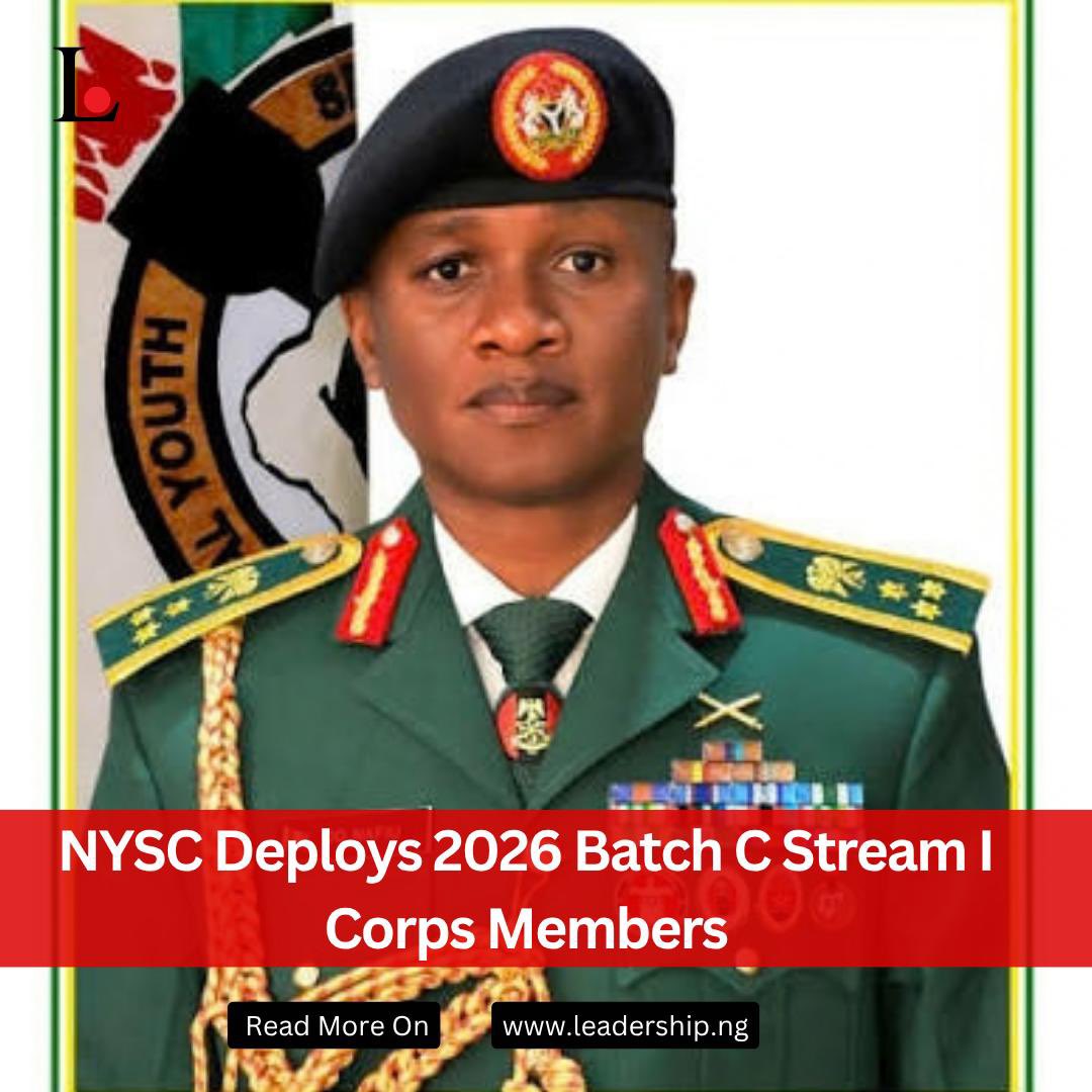 LeadershipNGA's tweet photo. The National Youth Service Corps (NYSC) has released the deployment details for prospective corps members (PCMs) under the 2026 Batch ‘C’ Stream I mobilisation exercise.

Read more: https://t.co/WEI0r6fGBY https://t.co/DQC5mxzcDV