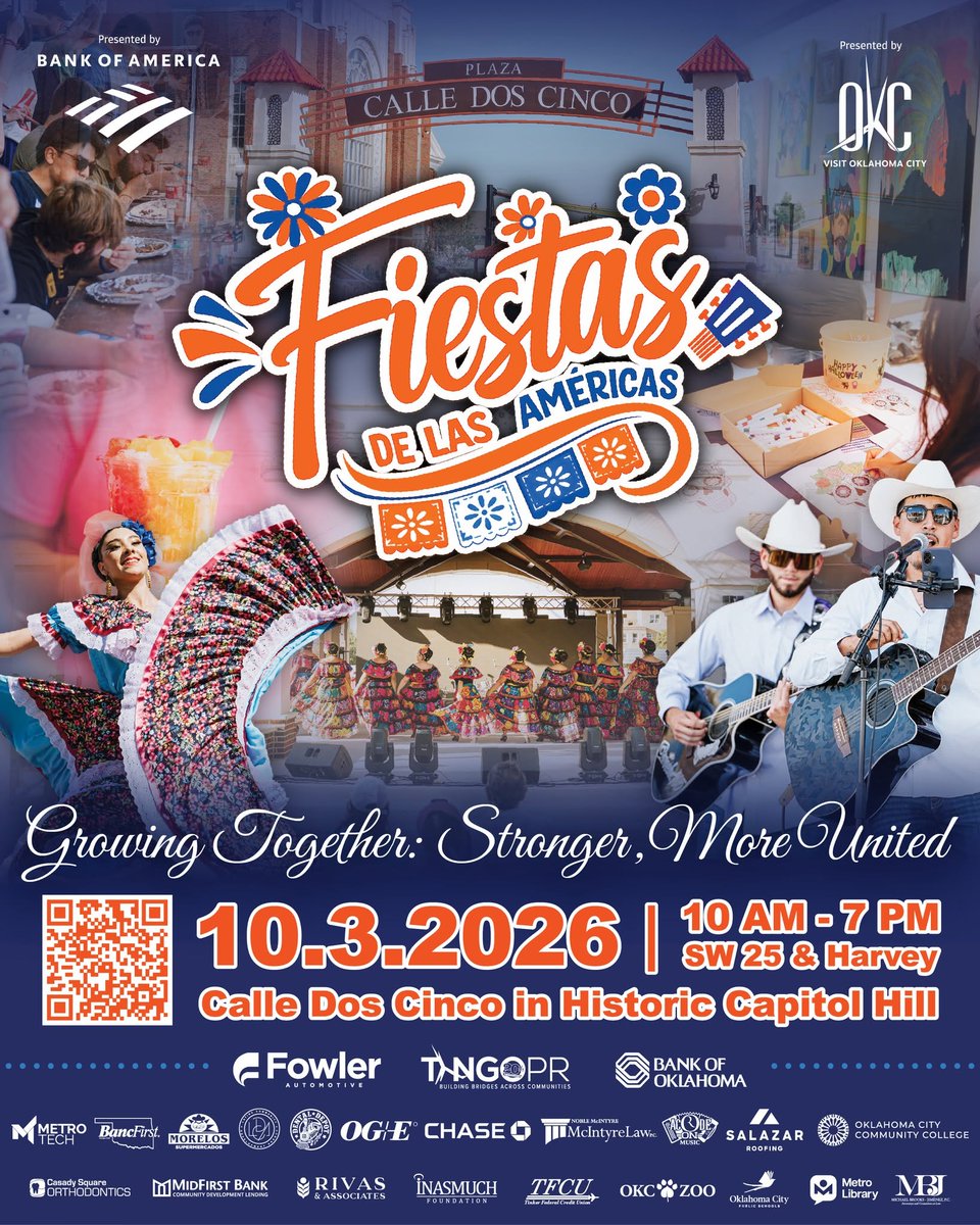 FowlerAuto's tweet photo. Fowler Auto is proud to sponsor the 21st Anniversary Celebration of Fiestas de las Américas!
📅 Saturday, October 3rd
⏰ 10 AM–7 PM
📍 Calle Dos Cinco in Historic Capitol Hill
  #FowlerAuto #FiestasDeLasAmericas #OKC #CalleDosCinco https://t.co/g7lVjkJ6Dj