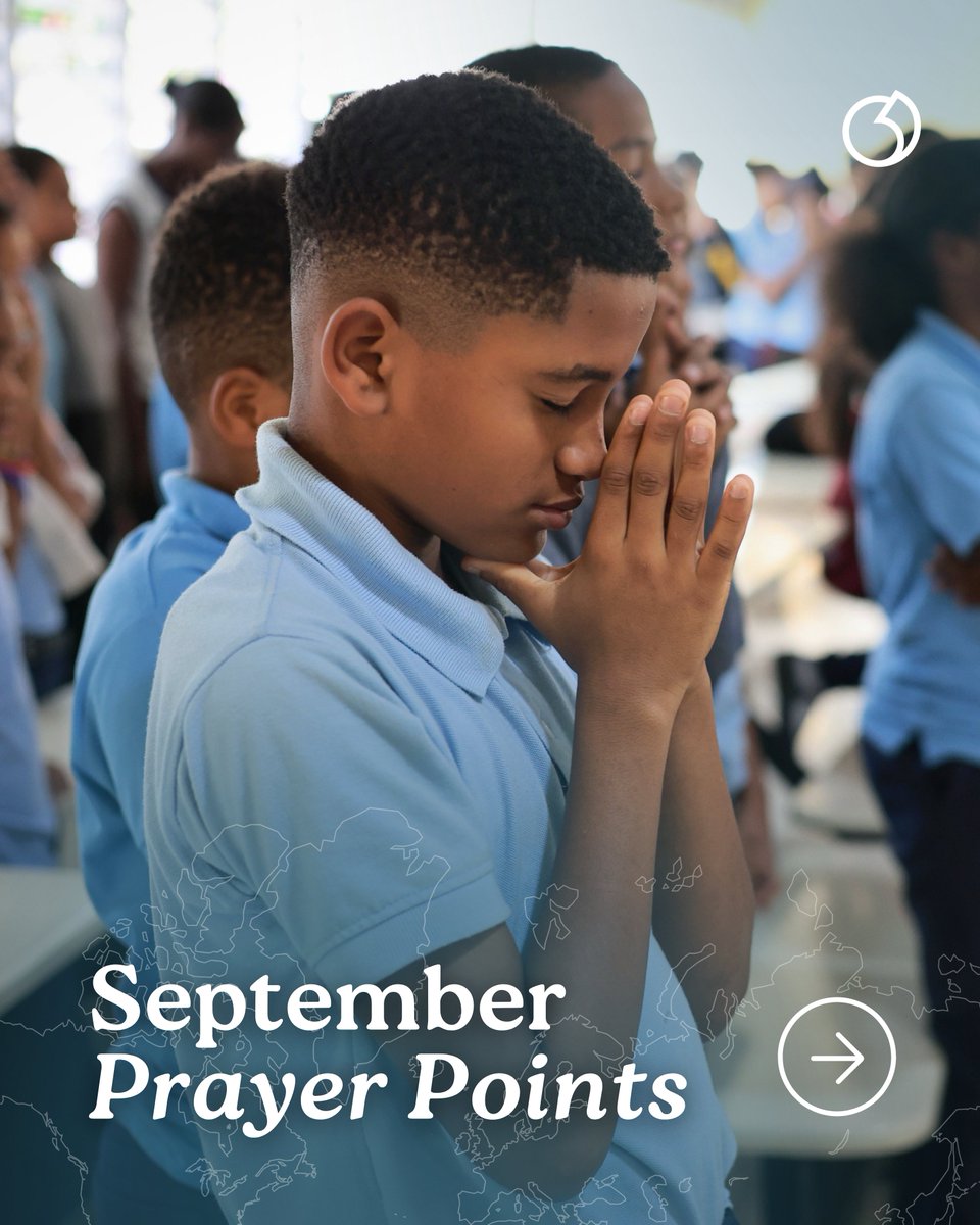 OneHope's tweet photo. At OneHope, prayer is our first response. We invite you to join us in praying for children and youth around the world!  

This month, pray with us for the needs, opportunities, and communities highlighted in our September Global Report. Together, we can bring the needs of the next generation before the Lord. 🙏 

Find the full prayer points in our September Global Report at https://t.co/nW5lwQVpUW. #GodsWordEveryChild #OneHope